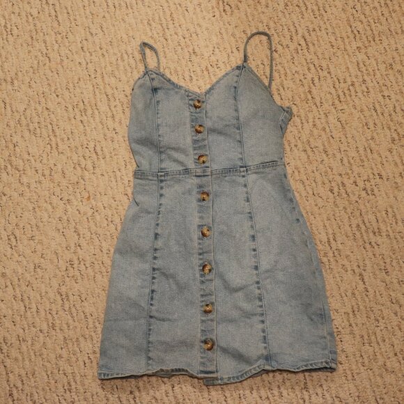 ZARA MINI DENIUM DRESS - Picture 1 of 3